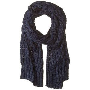 LAUREN Ralph Lauren Engineered Cable Scarf (Navy ) Scarves